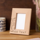 カスタム虎の木枠 レーザー彫刻フレーム (左)