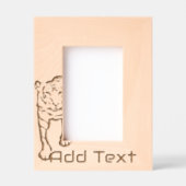 カスタム虎の木枠 レーザー彫刻フレーム (正面)