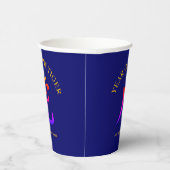 カスタム虎中国のの青い新年 紙コップ (右)