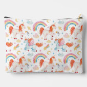 カスタム虹とユニコーン – 大 アクセサリーポーチ (裏面)