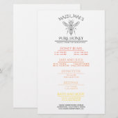 カスタム蜂蜜メニュー 便箋 (正面/裏面)