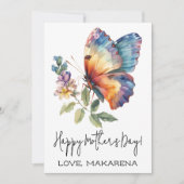 カスタム蝶の母の日のカード、母への贈り物 招待状 (正面)