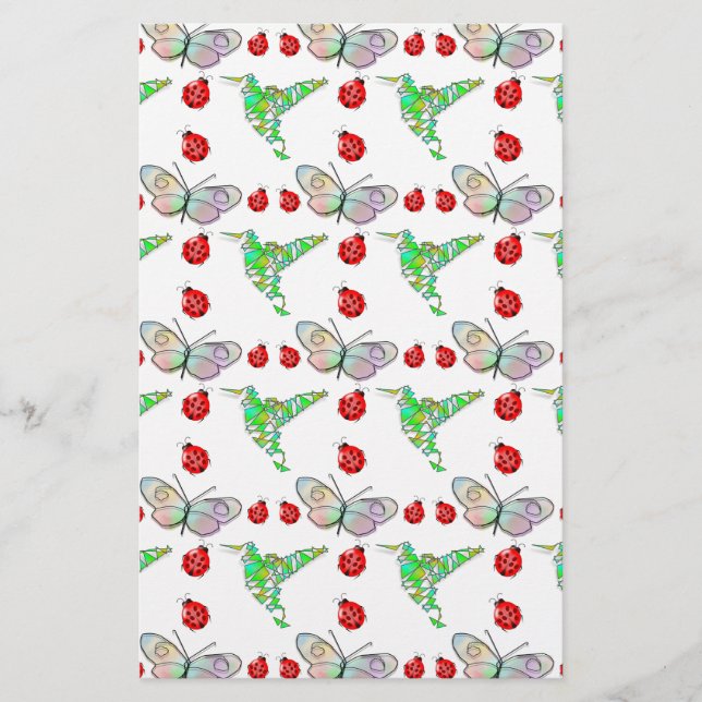 カスタム蝶、ハチドリとラディバグパターン (正面)