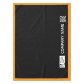 カスタム表カバーのビジネスのロゴ縁どオレンジ テーブルクロス (正面)