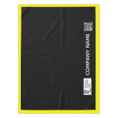 カスタム表カバーのビジネスのロゴ黄色縁ど テーブルクロス (正面)