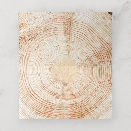 カスタム表素朴結婚数 プレイスカード (内部開封)