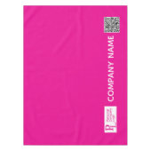 カスタム表表紙ロゴ店ホットピンク テーブルクロス (正面)
