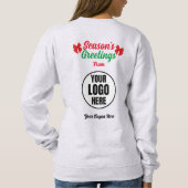 カスタム表裏の挨拶ロゴスローガン スウェットシャツ (裏面)