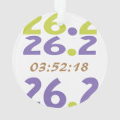 カスタム表裏名タイム26.2マラソンランナー オーナメント (裏面)
