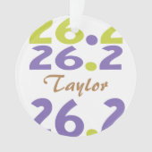 カスタム表裏名タイム26.2マラソンランナー オーナメント (正面)