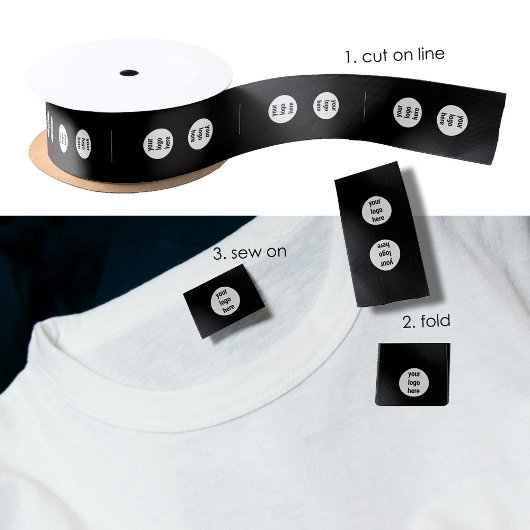 カスタム裁縫ラベルにロゴの衣類ラベル縫い付け サテンリボン