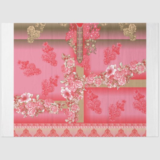 カスタム装飾ティッシュペーパー | ギフトラップ 薄葉紙 (正面)