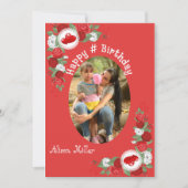 カスタム装飾モダンハッピーバースデー写真 カード (正面)