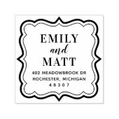 カスタム装飾対モノグラム差出人住所 セルフインキングスタンプ (デザイン)