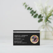 カスタム補正部仮釈放担当官ロゴ 名刺 (スタンド正面)