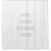 カスタム製エレガント水モダン色白 シャワーカーテン (正面)