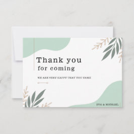 カスタム製シンプルモダン結婚の サンキューカード