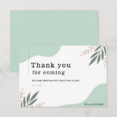 カスタム製シンプルモダン結婚の サンキューカード (正面/裏面)