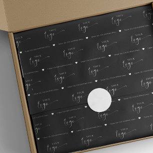 カスタム製ロミニマルゴのブラック包装 薄葉紙