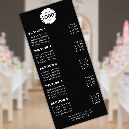 カスタム製品/サービスシンプルブラック ラックカード