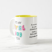 カスタム親ギフトも初めてだ ツートーンマグカップ (正面左)