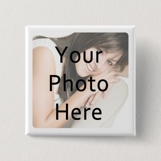 カスタム角丸い角枠正方形 缶バッジ (正面)