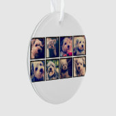 カスタム角写真とフォトコラージュ オーナメント (正面)