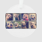 カスタム角写真とフォトコラージュ オーナメント (正面)