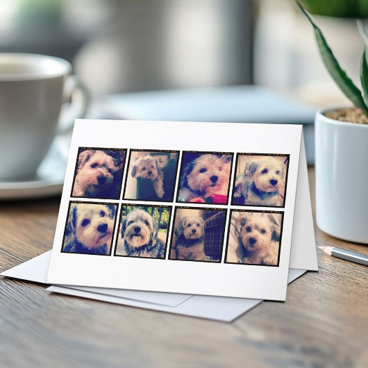 カスタム角写真とフォトコラージュ カード