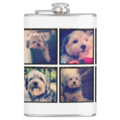 カスタム角写真とフォトコラージュ フラスク (正面)