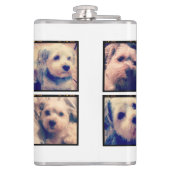 カスタム角写真とフォトコラージュ フラスク (裏面)