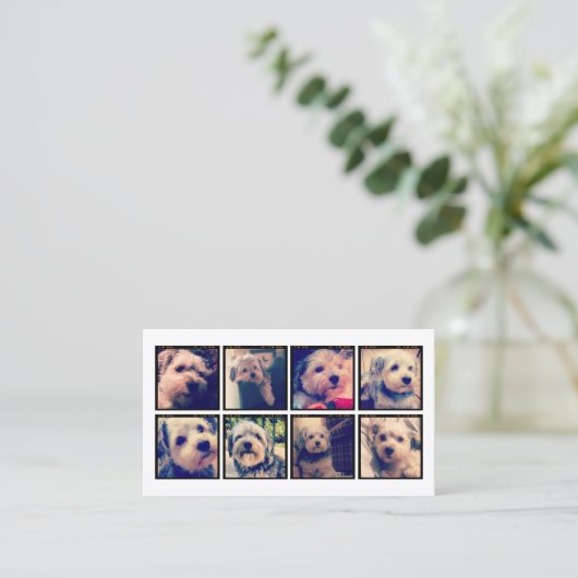 カスタム角写真とフォトコラージュ 名刺 (スタンド正面)