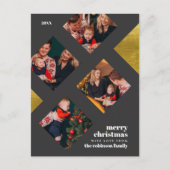 カスタム角写真ギャラリー | クリスマス・ホリデー ポストカード (正面)