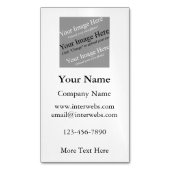 カスタム角形画像磁気名刺 マグネット名刺 (正面縦)