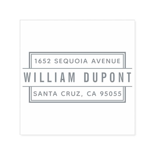 カスタム角独身の型差出人住所 セルフインキングスタンプ (デザイン)