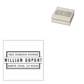 カスタム角独身の型差出人住所 ラバースタンプ (押印)