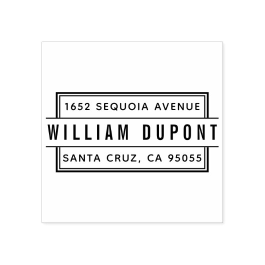 カスタム角独身の型差出人住所 ラバースタンプ (インプリント)