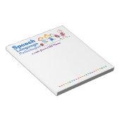 カスタム言語病理医のカラフルキッズノートパッド ノートパッド (アングル)