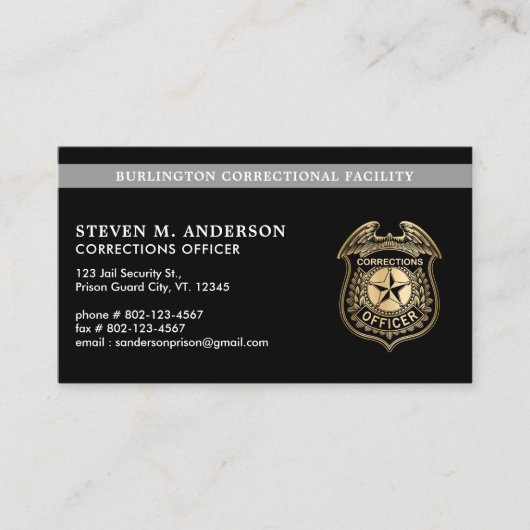 カスタム訂正役員法執行QRコード 名刺 (正面)