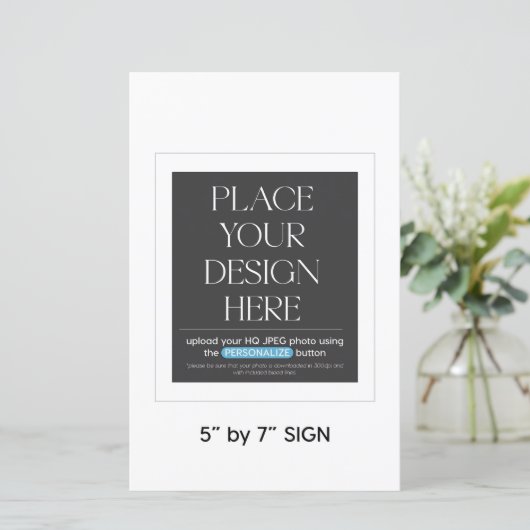 カスタム記号 – 5.5x8.5で5x7インチのフレームに最適 (スタンド正面)