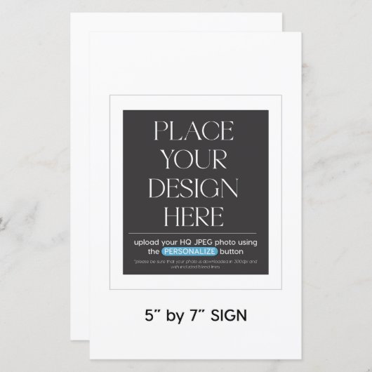 カスタム記号 – 5.5x8.5で5x7インチのフレームに最適 (正面/裏面)
