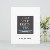 カスタム記号 – 8.5x11は8x10フレームに適している (スタンド正面)