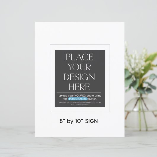 カスタム記号 – 8.5x11は8x10フレームに適している (スタンド正面)