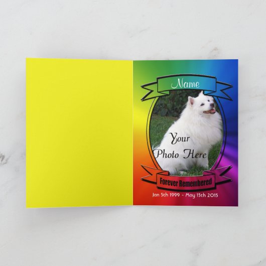 カスタム記念のお知らせ – 永遠に記憶される 案内状 (内部)