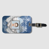 カスタム記念エンジェルウィングスハート追加写真 ラゲッジタグ (正面横)