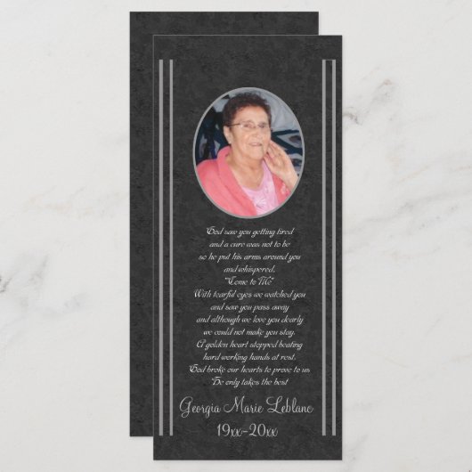 カスタム記念キープサケ葬式カード (正面/裏面)