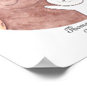 カスタム記念ギフトベアバニーハッピーウォールアート ポスター (角)