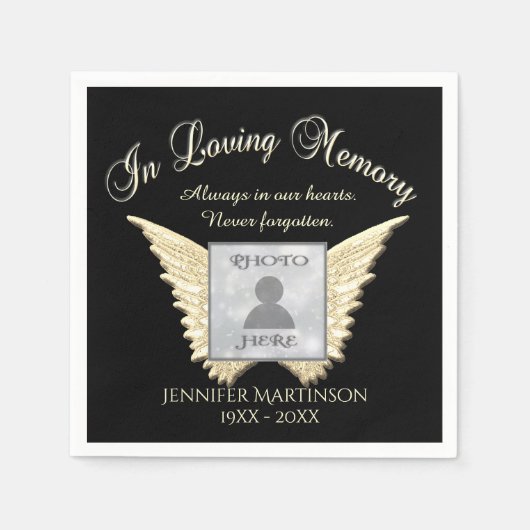 カスタム記念テンプレート スタンダードカクテルナプキン (正面)