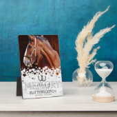 カスタム記念ペット馬の写真 フォトプラーク (側面)