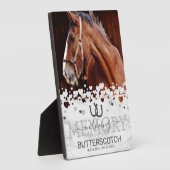 カスタム記念ペット馬の写真 フォトプラーク (側面)